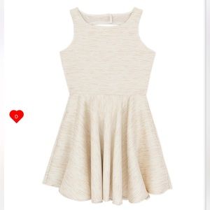 By Debra Girls Ivory/Gold Sleeveless Fit and Flare Dress-NWT